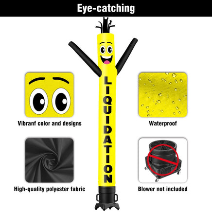 6 10 15 20FT Tall Liquidation Waving Inflatable Tube Man(Blower Not Included) - goodeny