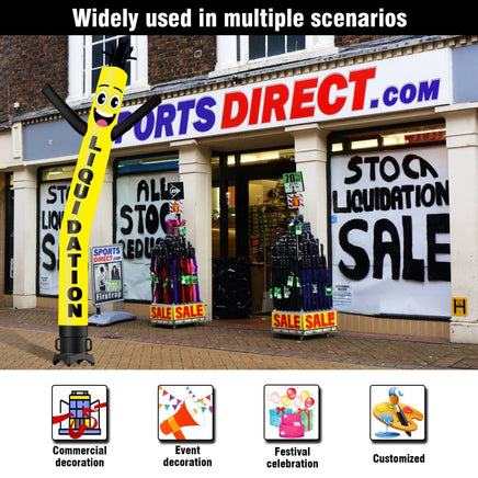 6 10 15 20FT Tall Liquidation Waving Inflatable Tube Man(Blower Not Included) - goodeny