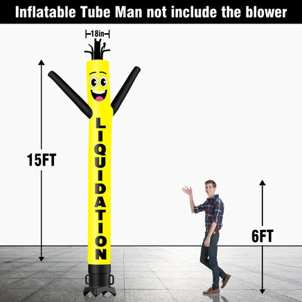 6 10 15 20FT Tall Liquidation Waving Inflatable Tube Man(Blower Not Included) - goodeny