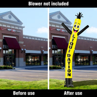 6 10 15 20FT Tall Liquidation Waving Inflatable Tube Man(Blower Not Included) - goodeny