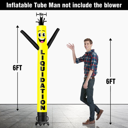 6 10 15 20FT Tall Liquidation Waving Inflatable Tube Man(Blower Not Included) - goodeny
