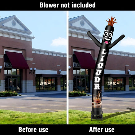 6 10 15 20FT Tall Liquor Waving Inflatable Tube Man(Blower Not Included) - goodeny