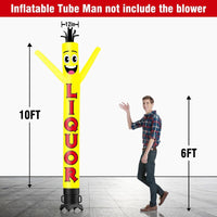 6 10 15 20FT Tall Liquor Waving Inflatable Tube Man(Blower Not Included) - goodeny