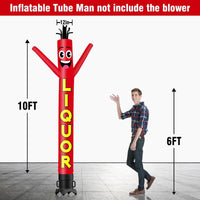 6 10 15 20FT Tall Liquor Waving Inflatable Tube Man(Blower Not Included) - goodeny