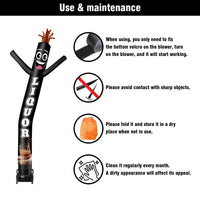 6 10 15 20FT Tall Liquor Waving Inflatable Tube Man(Blower Not Included) - goodeny