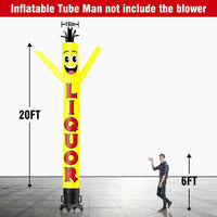 6 10 15 20FT Tall Liquor Waving Inflatable Tube Man(Blower Not Included) - goodeny