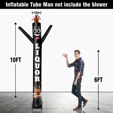 6 10 15 20FT Tall Liquor Waving Inflatable Tube Man(Blower Not Included) - goodeny