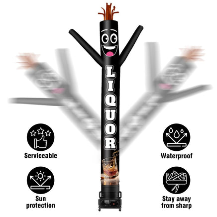 6 10 15 20FT Tall Liquor Waving Inflatable Tube Man(Blower Not Included) - goodeny