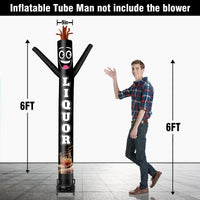 6 10 15 20FT Tall Liquor Waving Inflatable Tube Man(Blower Not Included) - goodeny