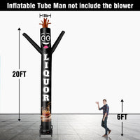 6 10 15 20FT Tall Liquor Waving Inflatable Tube Man(Blower Not Included) - goodeny
