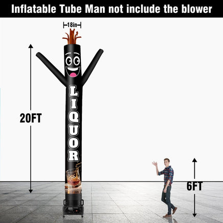 6 10 15 20FT Tall Liquor Waving Inflatable Tube Man(Blower Not Included) - goodeny