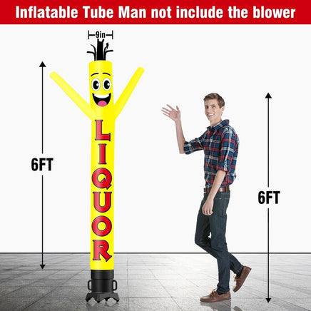 6 10 15 20FT Tall Liquor Waving Inflatable Tube Man(Blower Not Included) - goodeny