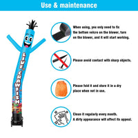 6 10 15 20FT Tall Live Crawfish Waving Inflatable Tube Man(Blower Not Included) - goodeny