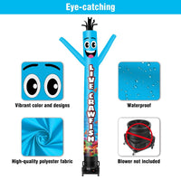 6 10 15 20FT Tall Live Crawfish Waving Inflatable Tube Man(Blower Not Included) - goodeny
