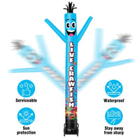 6 10 15 20FT Tall Live Crawfish Waving Inflatable Tube Man(Blower Not Included) - goodeny