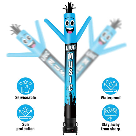 6 10 15 20FT Tall Live Music Waving Inflatable Tube Man(Blower Not Included) - goodeny