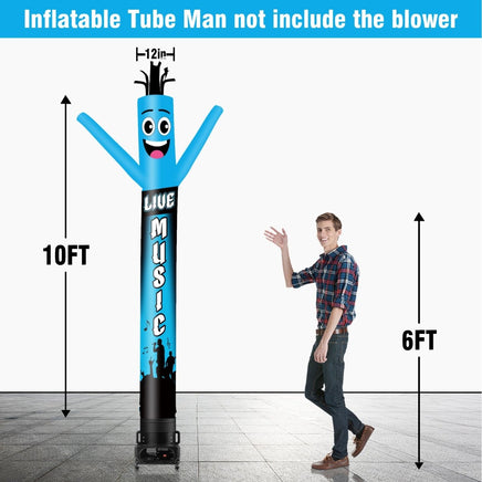 6 10 15 20FT Tall Live Music Waving Inflatable Tube Man(Blower Not Included) - goodeny