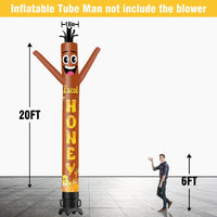 6 10 15 20FT Tall Local Honey Waving Inflatable Tube Man(Blower Not Included) - goodeny