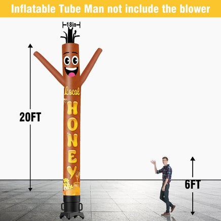 6 10 15 20FT Tall Local Honey Waving Inflatable Tube Man(Blower Not Included) - goodeny