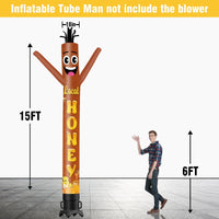 6 10 15 20FT Tall Local Honey Waving Inflatable Tube Man(Blower Not Included) - goodeny