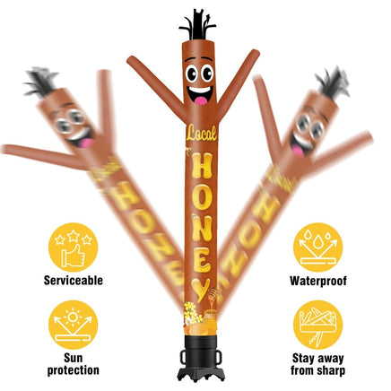 6 10 15 20FT Tall Local Honey Waving Inflatable Tube Man(Blower Not Included) - goodeny