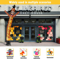 6 10 15 20FT Tall Local Honey Waving Inflatable Tube Man(Blower Not Included) - goodeny