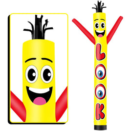 6 10 15 20FT Tall LOOK Waving Inflatable Tube Man(Blower Not Included) - goodeny