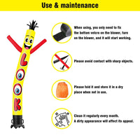 6 10 15 20FT Tall LOOK Waving Inflatable Tube Man(Blower Not Included) - goodeny