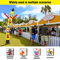 6 10 15 20FT Tall LOOK Waving Inflatable Tube Man(Blower Not Included) - goodeny