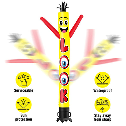 6 10 15 20FT Tall LOOK Waving Inflatable Tube Man(Blower Not Included) - goodeny