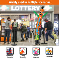 6 10 15 20FT Tall Lottery Waving Inflatable Tube Man(Blower Not Included) - goodeny
