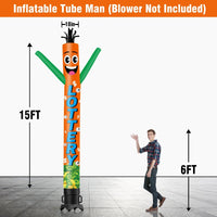 6 10 15 20FT Tall Lottery Waving Inflatable Tube Man(Blower Not Included) - goodeny
