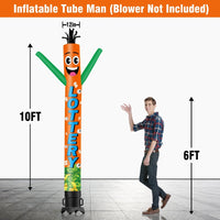 6 10 15 20FT Tall Lottery Waving Inflatable Tube Man(Blower Not Included) - goodeny