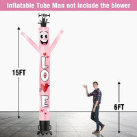 6 10 15 20FT Tall Love Waving Inflatable Tube Man(Blower Not Included) - goodeny