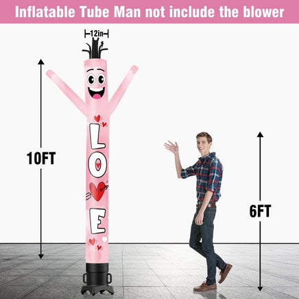 6 10 15 20FT Tall Love Waving Inflatable Tube Man(Blower Not Included) - goodeny