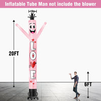 6 10 15 20FT Tall Love Waving Inflatable Tube Man(Blower Not Included) - goodeny