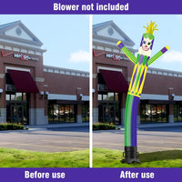 6 10 15 20FT Tall Mardi Gras Jester Waving Inflatable Tube Man(Blower Not Included) - goodeny