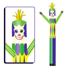 6 10 15 20FT Tall Mardi Gras Jester Waving Inflatable Tube Man(Blower Not Included) - goodeny
