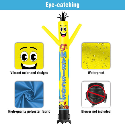 6 10 15 20FT Tall Mariscos Waving Inflatable Tube Man(Blower Not Included) - goodeny