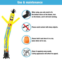 6 10 15 20FT Tall Mariscos Waving Inflatable Tube Man(Blower Not Included) - goodeny