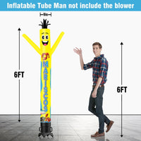 6 10 15 20FT Tall Mariscos Waving Inflatable Tube Man(Blower Not Included) - goodeny