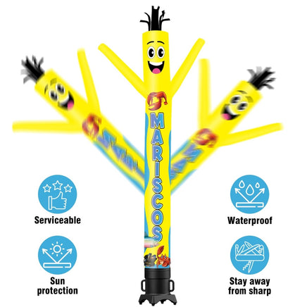 6 10 15 20FT Tall Mariscos Waving Inflatable Tube Man(Blower Not Included) - goodeny