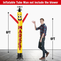 6 10 15 20FT Tall Market Waving Inflatable Tube Man(Blower Not Included) - goodeny