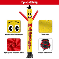 6 10 15 20FT Tall Market Waving Inflatable Tube Man(Blower Not Included) - goodeny