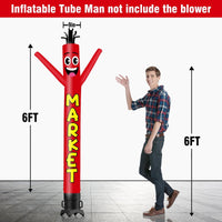 6 10 15 20FT Tall Market Waving Inflatable Tube Man(Blower Not Included) - goodeny