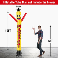 6 10 15 20FT Tall Market Waving Inflatable Tube Man(Blower Not Included) - goodeny