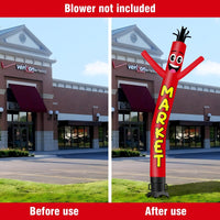 6 10 15 20FT Tall Market Waving Inflatable Tube Man(Blower Not Included) - goodeny
