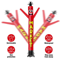 6 10 15 20FT Tall Market Waving Inflatable Tube Man(Blower Not Included) - goodeny