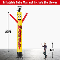 6 10 15 20FT Tall Market Waving Inflatable Tube Man(Blower Not Included) - goodeny
