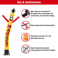 6 10 15 20FT Tall Market Waving Inflatable Tube Man(Blower Not Included) - goodeny